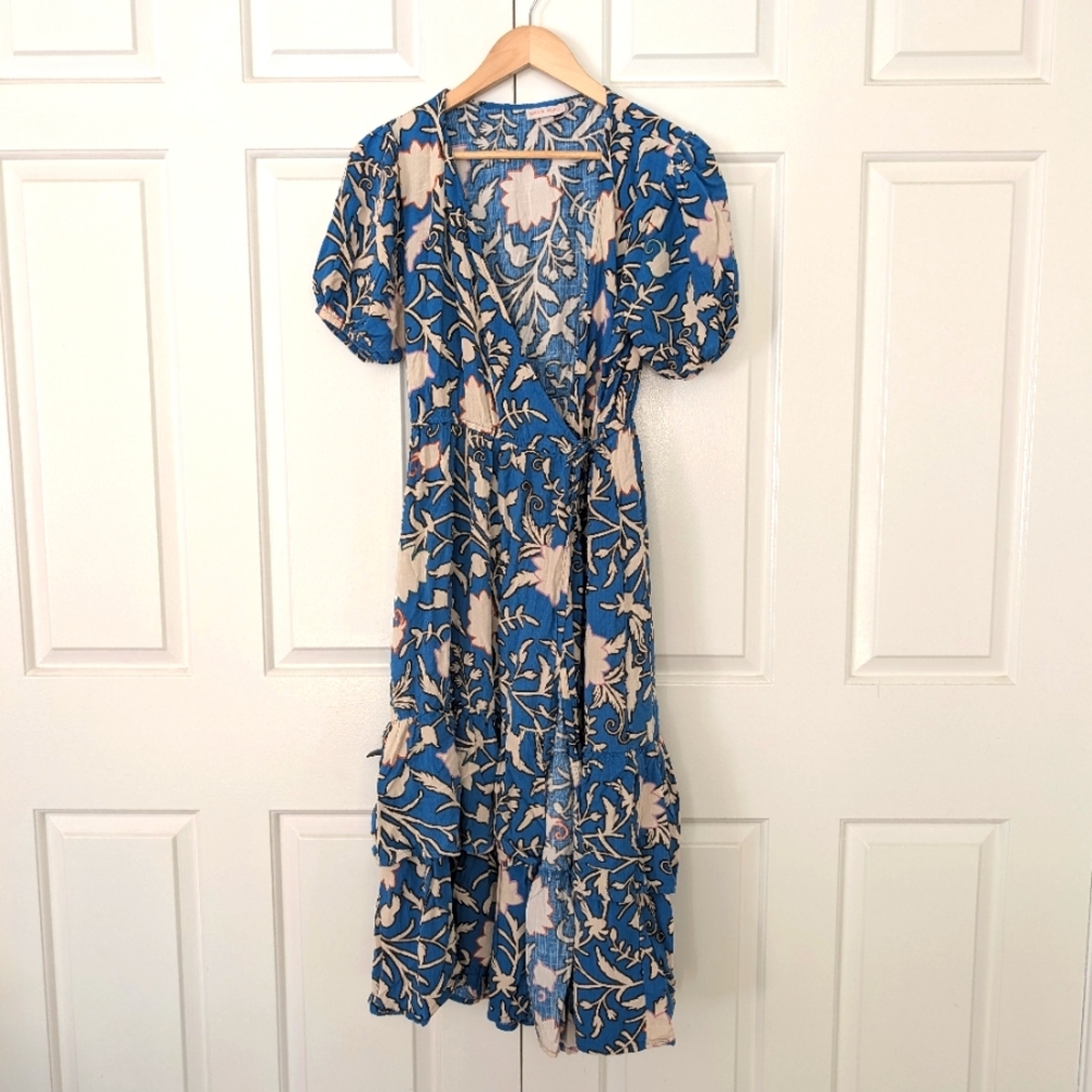 Knox Rose Puffy Sleeve Wrap Dress